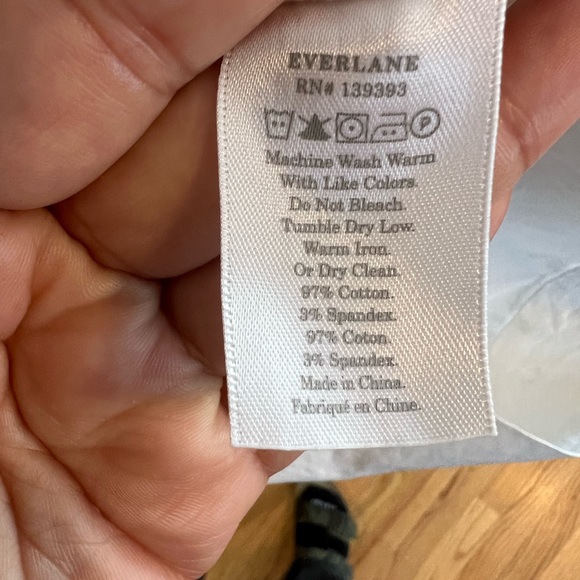 Everlane White Cotton Sleeveless V Neck Knee Length Dress Women's size 2 - Picture 4 of 4